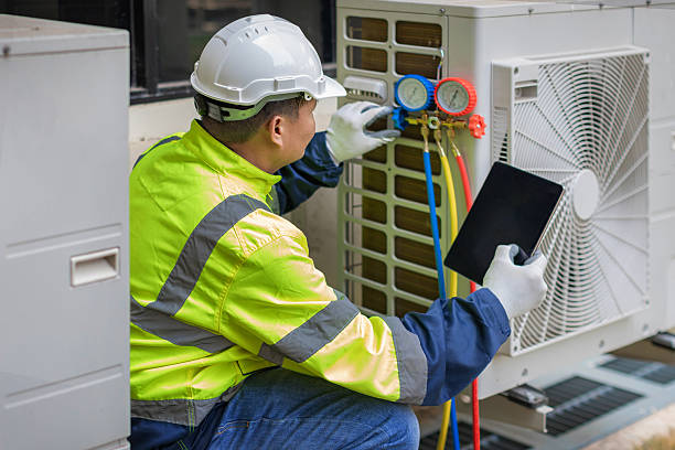 Professional Hvac Installation technician working in Highland, MD